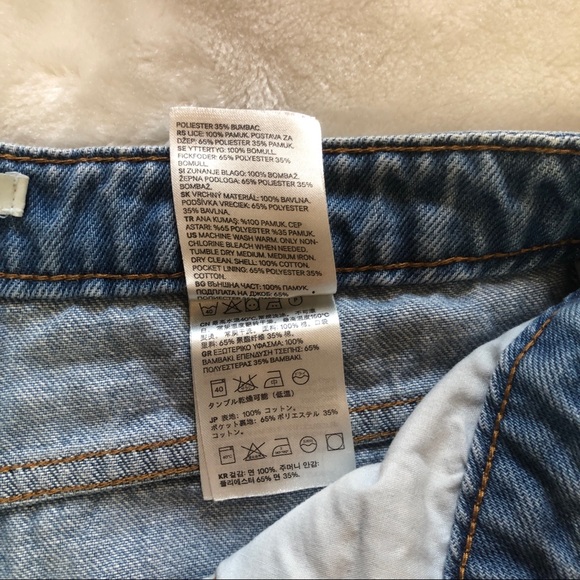 H&M High Rise Scalloped Hem Button-fly Jean Shorts Size 4 - Picture 9 of 10